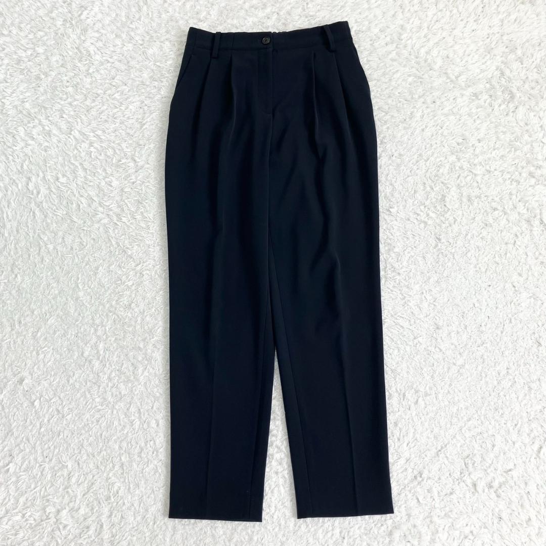 極美品✨プラステ セットアップ ノーカラー 洗える ストレッチ 1B 紺 M