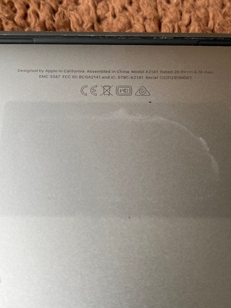 MacBook Pro 16インチ / i9/32GB/1TB/8コア/2019