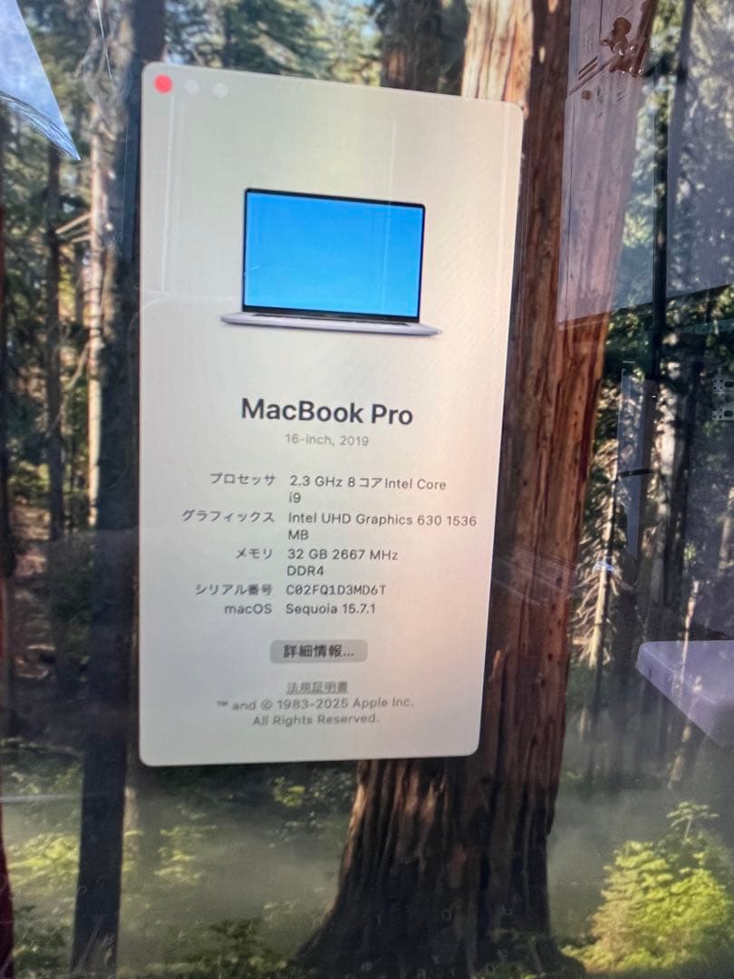 MacBook Pro 16インチ / i9/32GB/1TB/8コア/2019