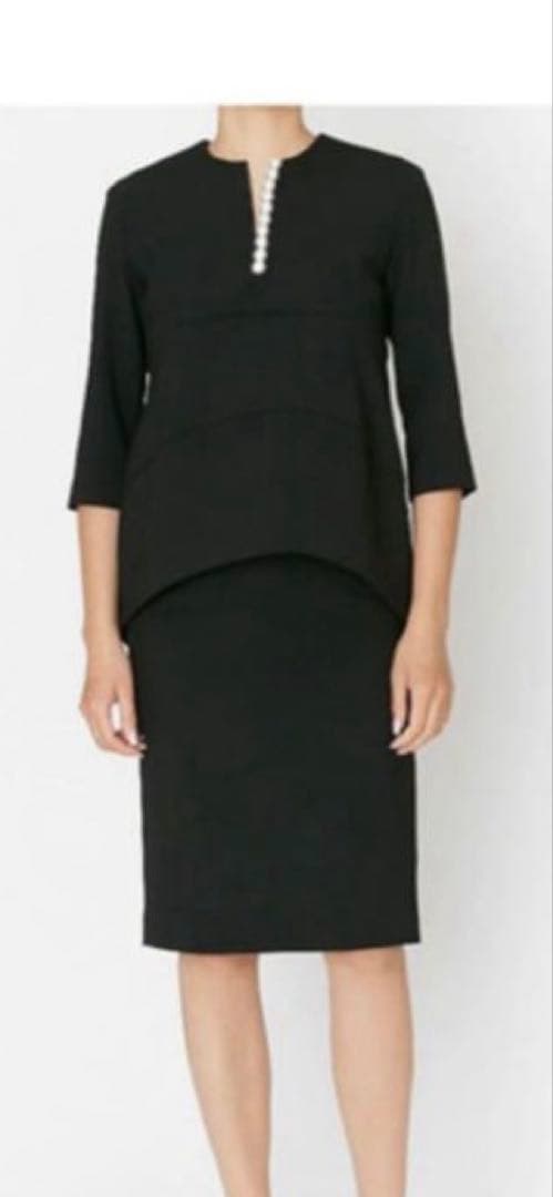 今月迄　極美品YOKO CHAN 定番七分袖人気トップス　ブラック