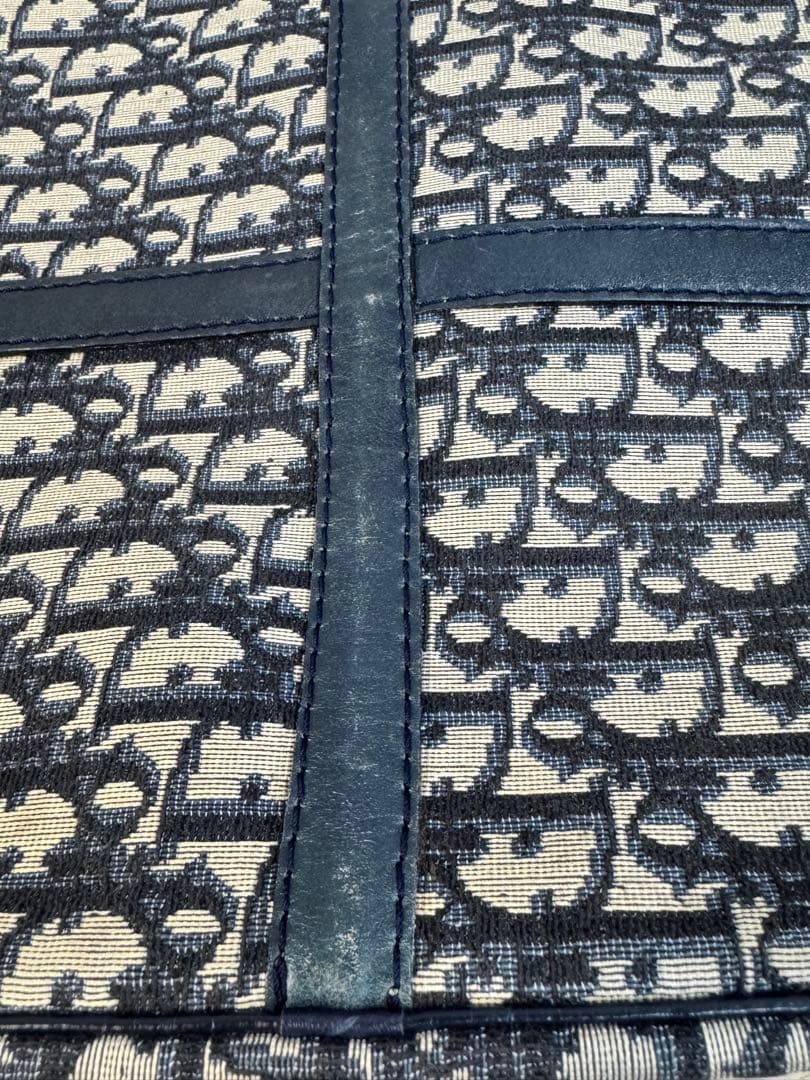 Christian Dior ディオール　ネイビー　トロッター　ボストンバッグ