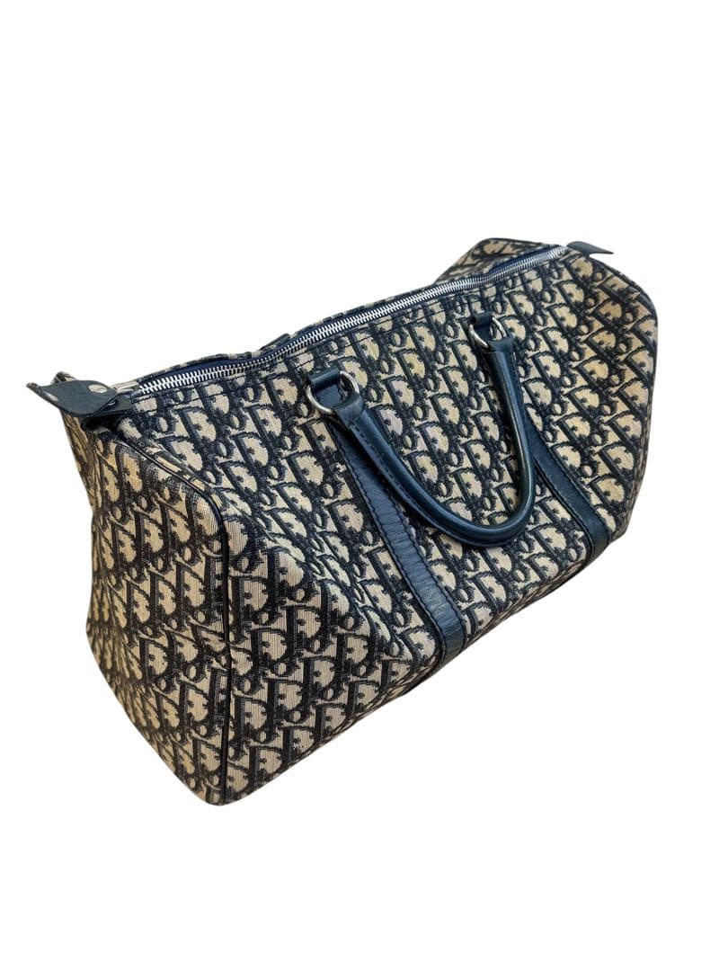 Christian Dior ディオール　ネイビー　トロッター　ボストンバッグ
