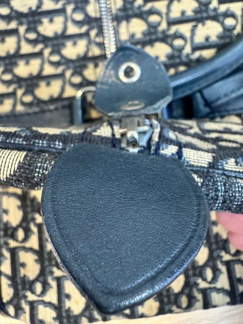 Christian Dior ディオール　ネイビー　トロッター　ボストンバッグ