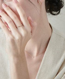 エテ K10 11号 コンビカラー クロス リング ゴールド ライン レア 美品