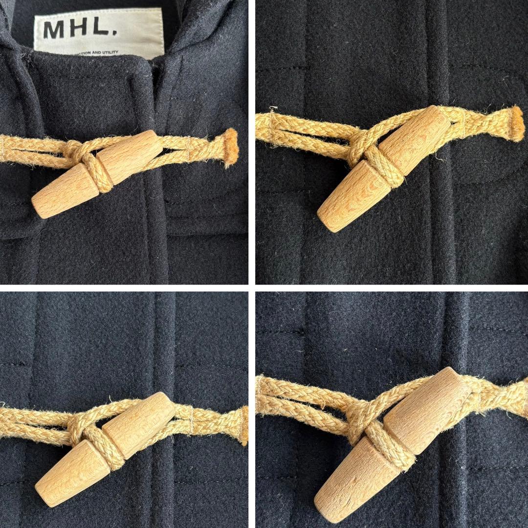 MHL. メルトンウール ダッフルコート ネイビー Ⅰ