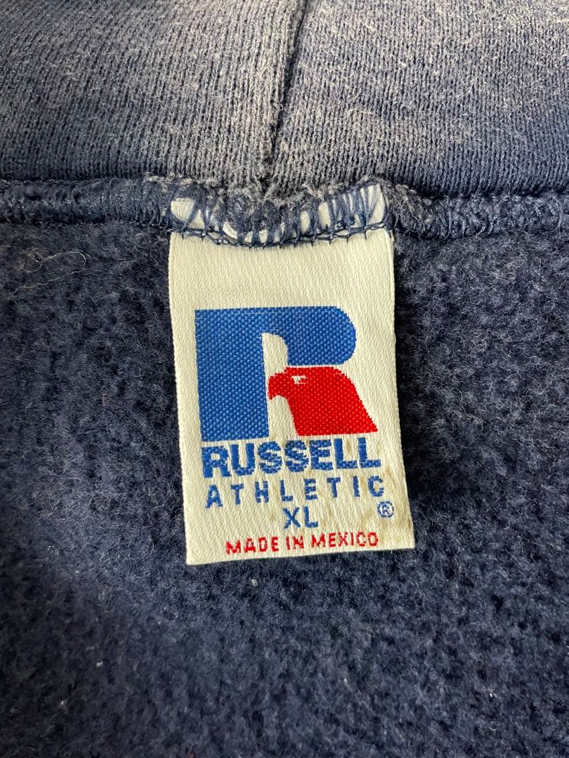 90s 鬼フェードRUSSELL フルジップスウェット　フーディ　パーカー　無地