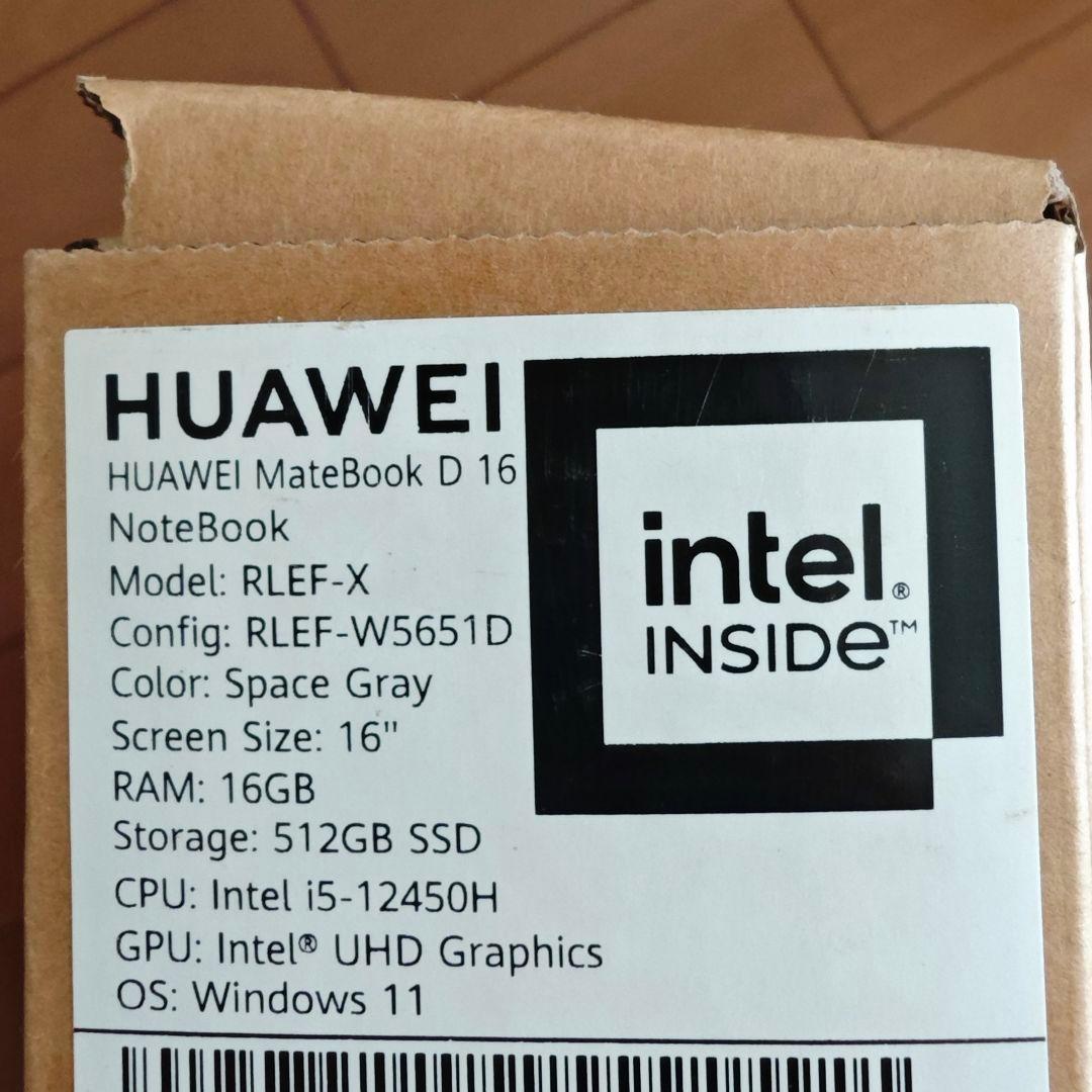 MateBook D16 Core i5 メモリ：16GB/SSD：512GB