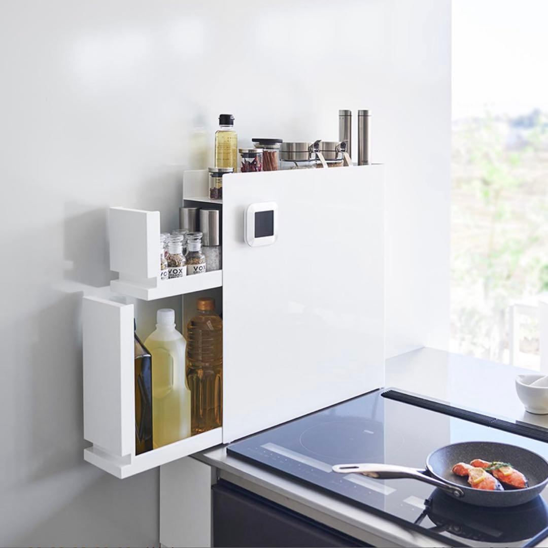 山崎実業 tower 隠せる調味料ラック タワー 2段 ホワイト