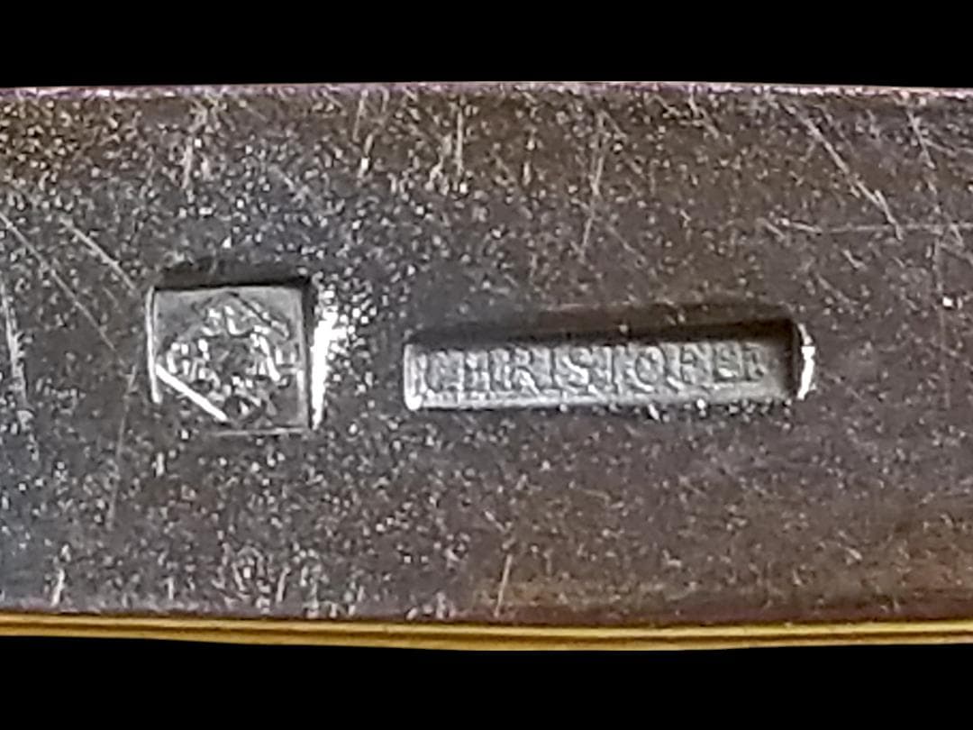 ⭐廃番品⭐クリストフル リュバン ナイフレスト 2本 リボン 箸置き シルバー