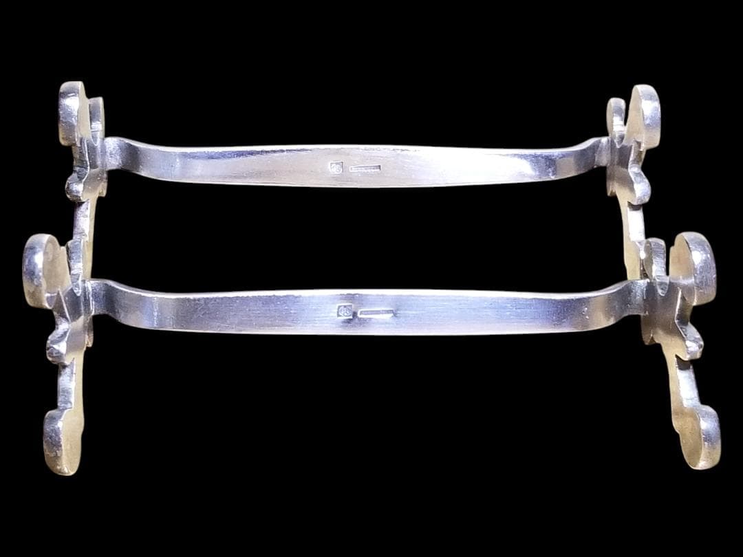 ⭐廃番品⭐クリストフル リュバン ナイフレスト 2本 リボン 箸置き シルバー