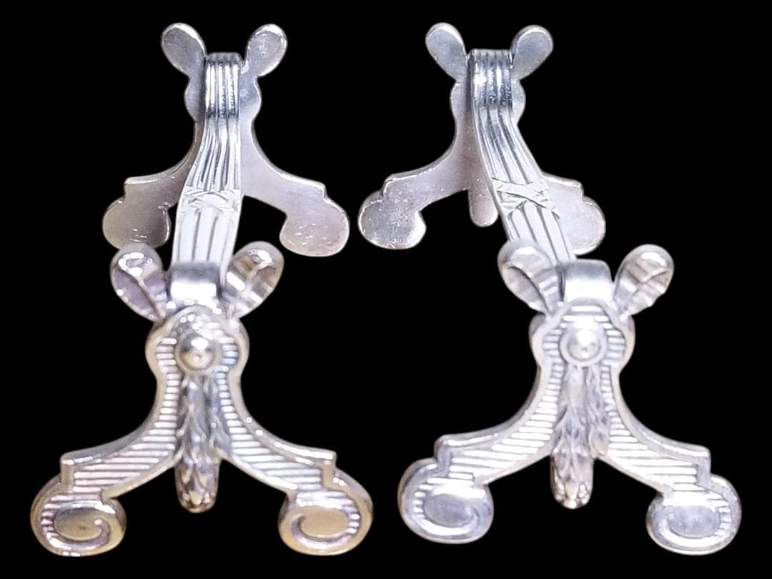 ⭐廃番品⭐クリストフル リュバン ナイフレスト 2本 リボン 箸置き シルバー