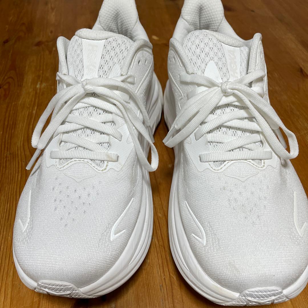 HOKA クリフトン10ホワイト スニーカー