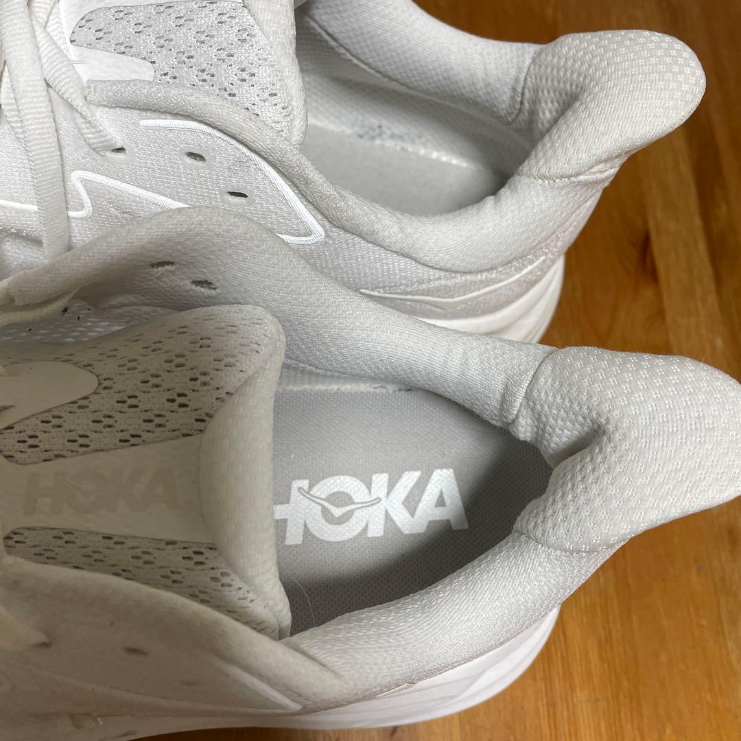 HOKA クリフトン10ホワイト スニーカー