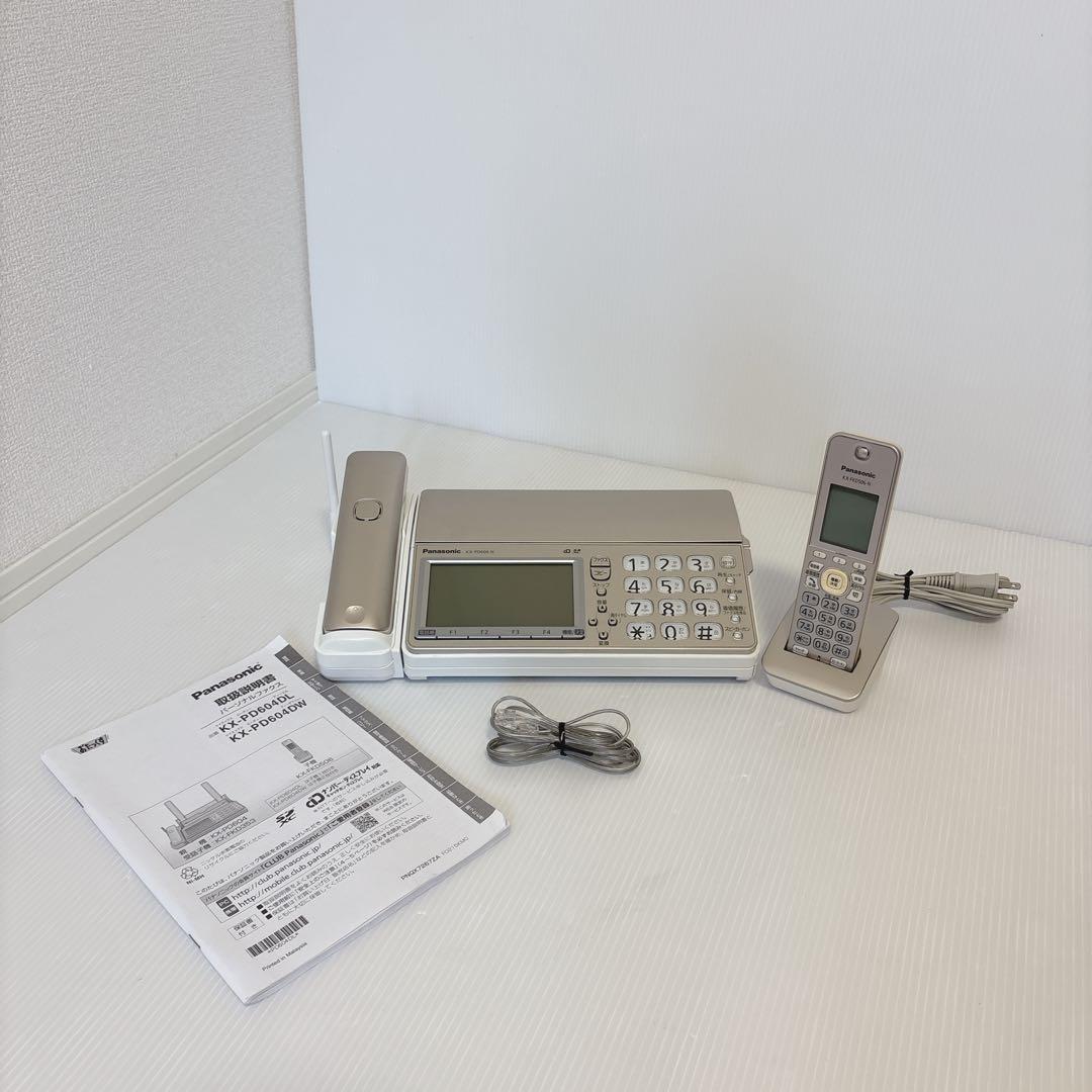 【美品】 子機付き パナソニック 家庭用ファックス 電話機 KX-PD604DL