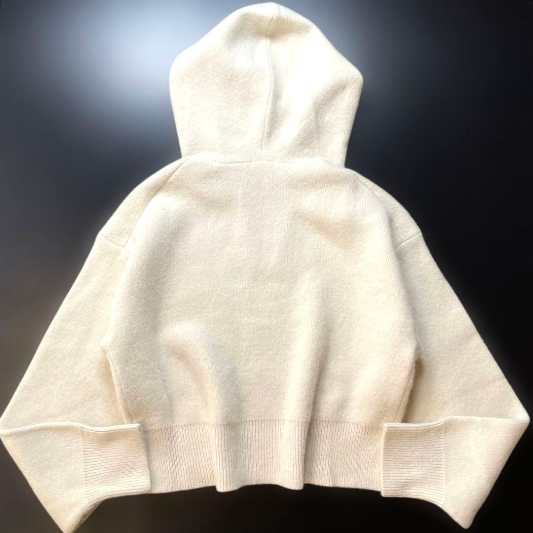 FRAY I.D ショートニットフーディ F アイボリー 定価19,800円