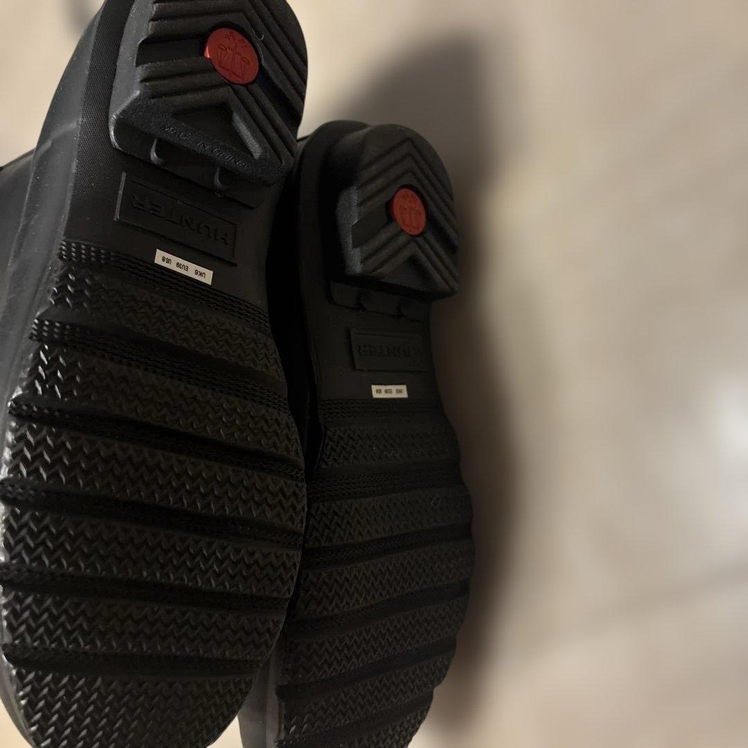 ハンター ショートバック アジャスタブル レインブーツ ブラック 25.0 cm