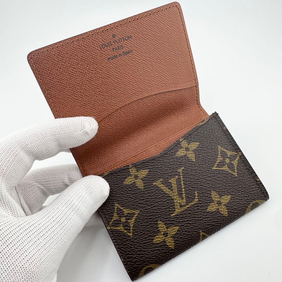 美品 ルイヴィトン アンヴェロップ カルト ドゥヴィジット モノグラム 名刺入れ