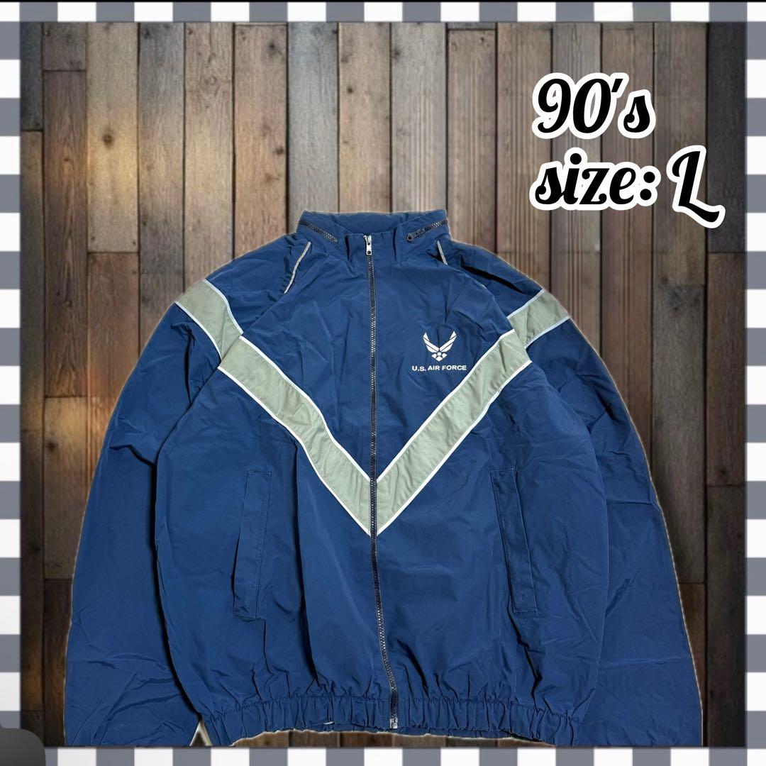 【大人気】U.S. AIR FORCE ミリタリージャケット ネイビー L