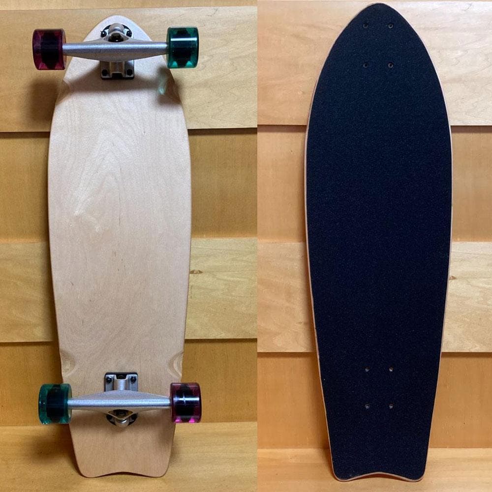 31.5インチ セミロング クルーザー サーフスケートボード 2カラーウィール