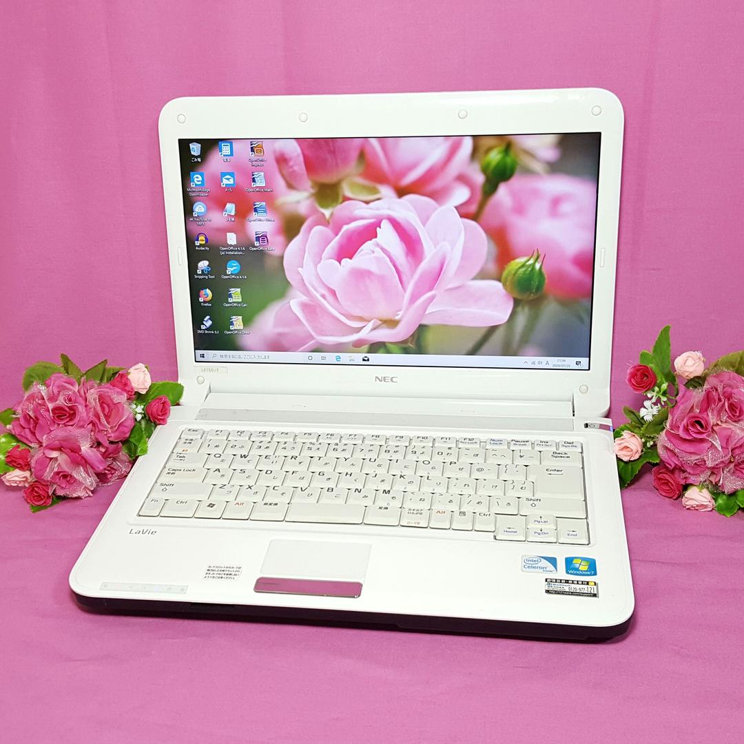 小型♤ホワイト♤NEC♤LaVie♤Windows10搭載♤大容量♤Office