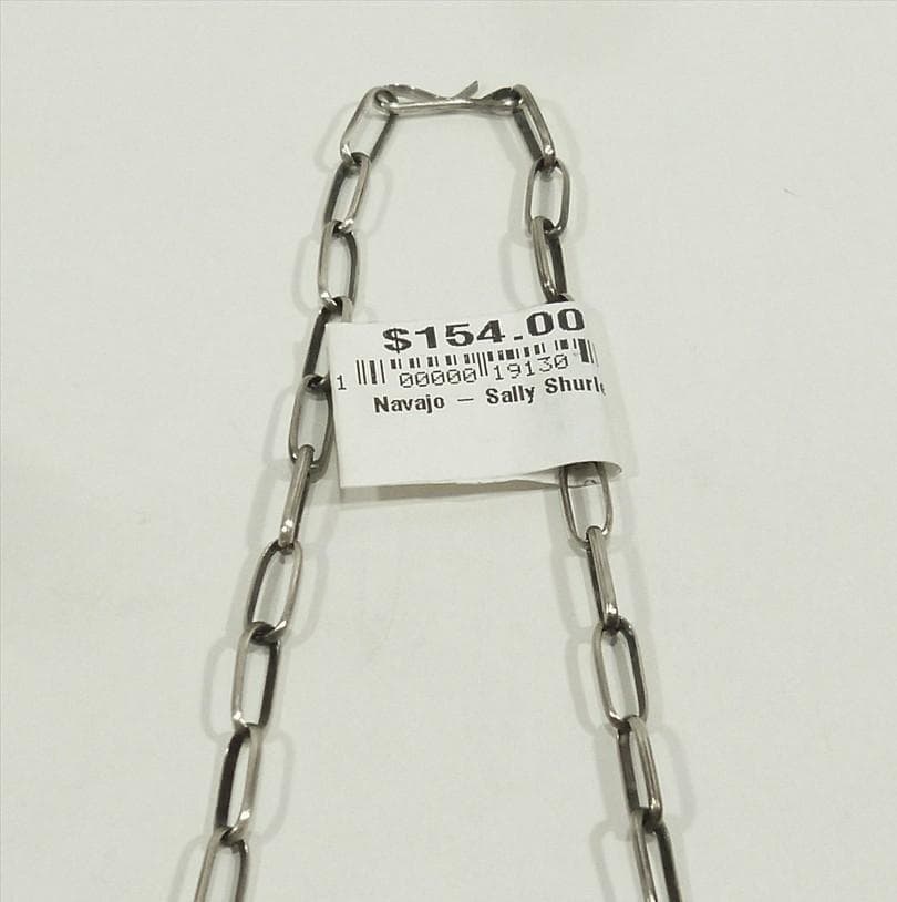 Navajo Sally Shirley シルバーチェーンネックレス