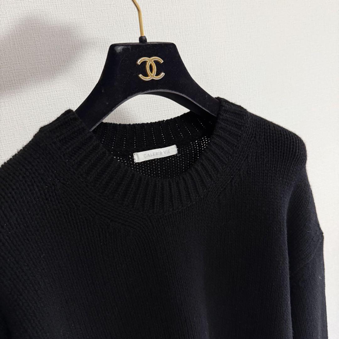GALERIE VIE ファインウール クルーネックプルオーバー