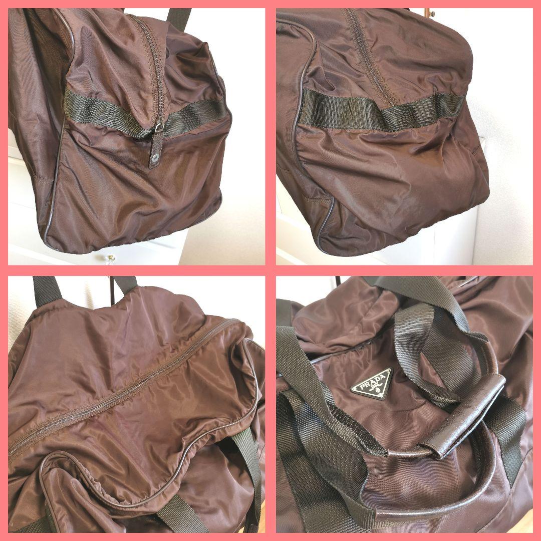 【良品】プラダPRADA大きめ肩掛けボストンバッグトートバッグ 鑑定済！