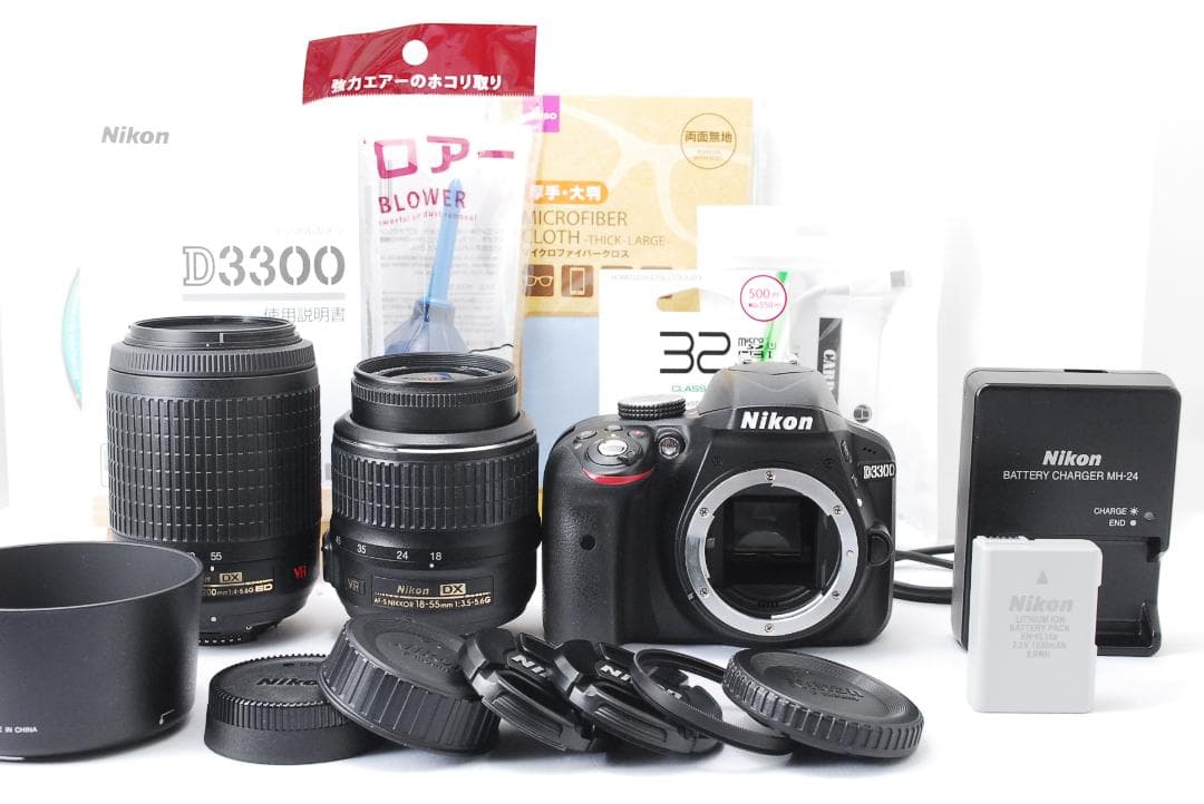 ショット数少✨美品✨Nikon D3300✨ダブルレンズ　スマホ転送　一眼レフ