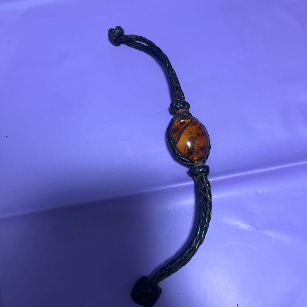 SHARE SPIRIT アンバーレザーブレスレット