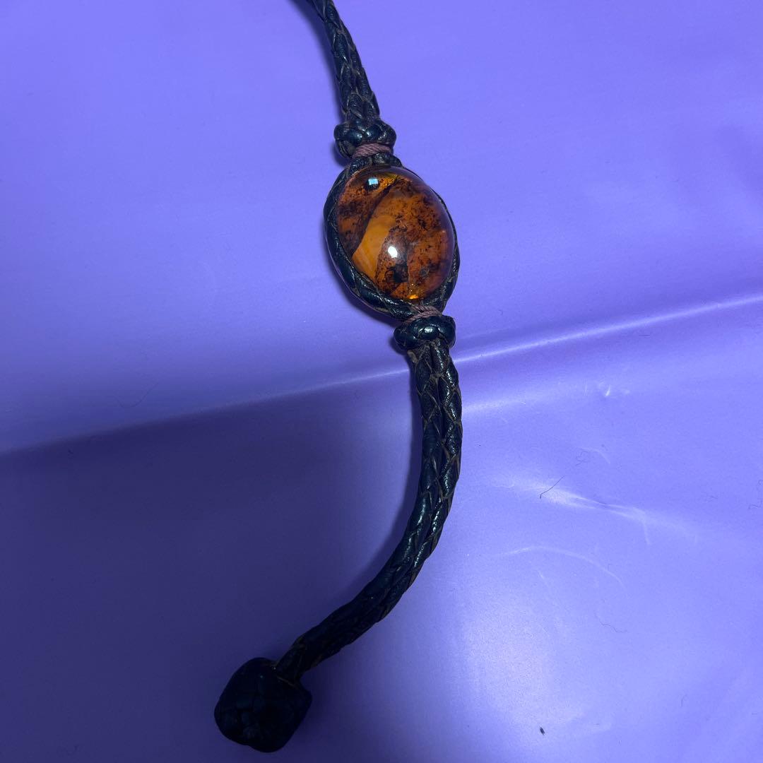 SHARE SPIRIT アンバーレザーブレスレット