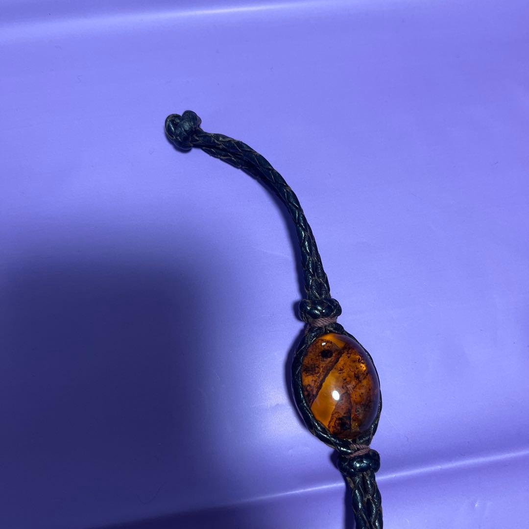 SHARE SPIRIT アンバーレザーブレスレット