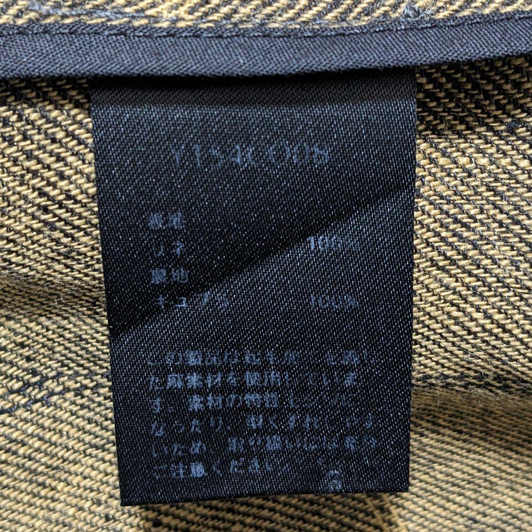 希少 YANTOR 起毛リネン 袈裟コート ストライプ裏地 15AW ヤントル