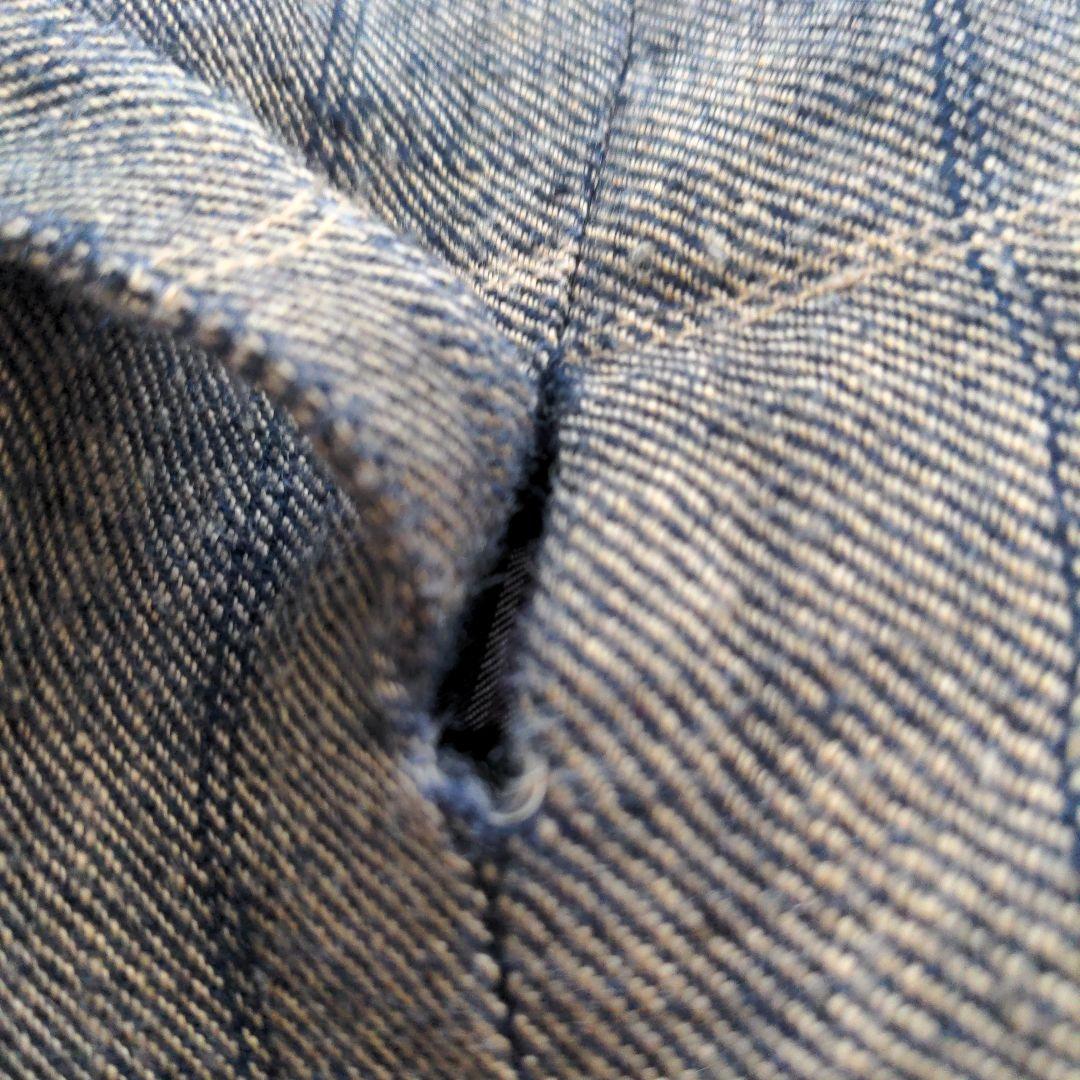 希少 YANTOR 起毛リネン 袈裟コート ストライプ裏地 15AW ヤントル