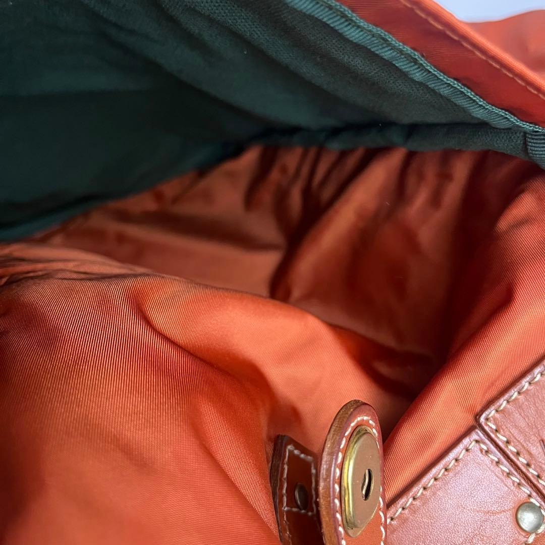 ✨未使用級✨　Felisi ヘルメットバッグ　ハンドバッグ　ナイロン　茶