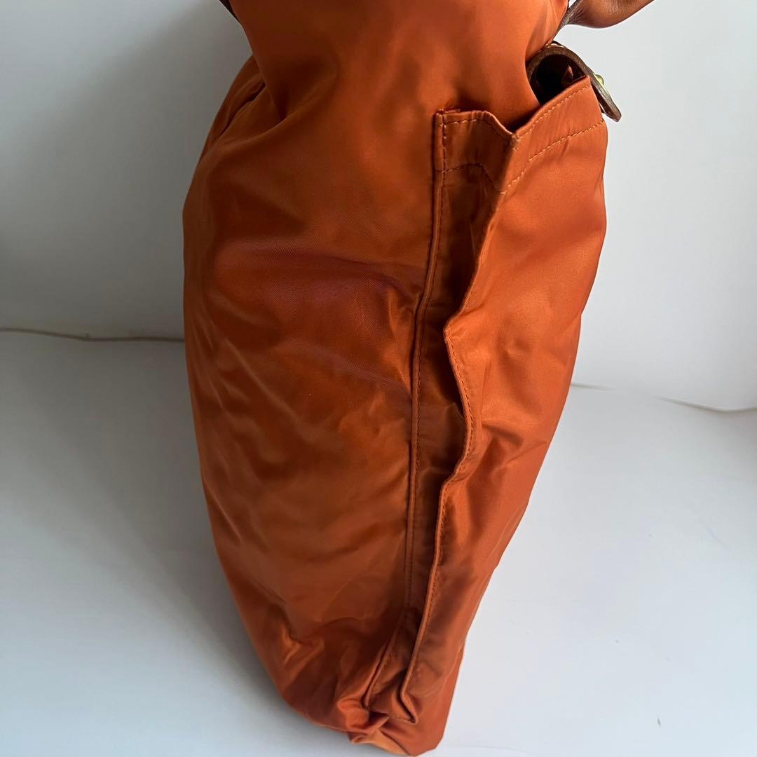 ✨未使用級✨　Felisi ヘルメットバッグ　ハンドバッグ　ナイロン　茶