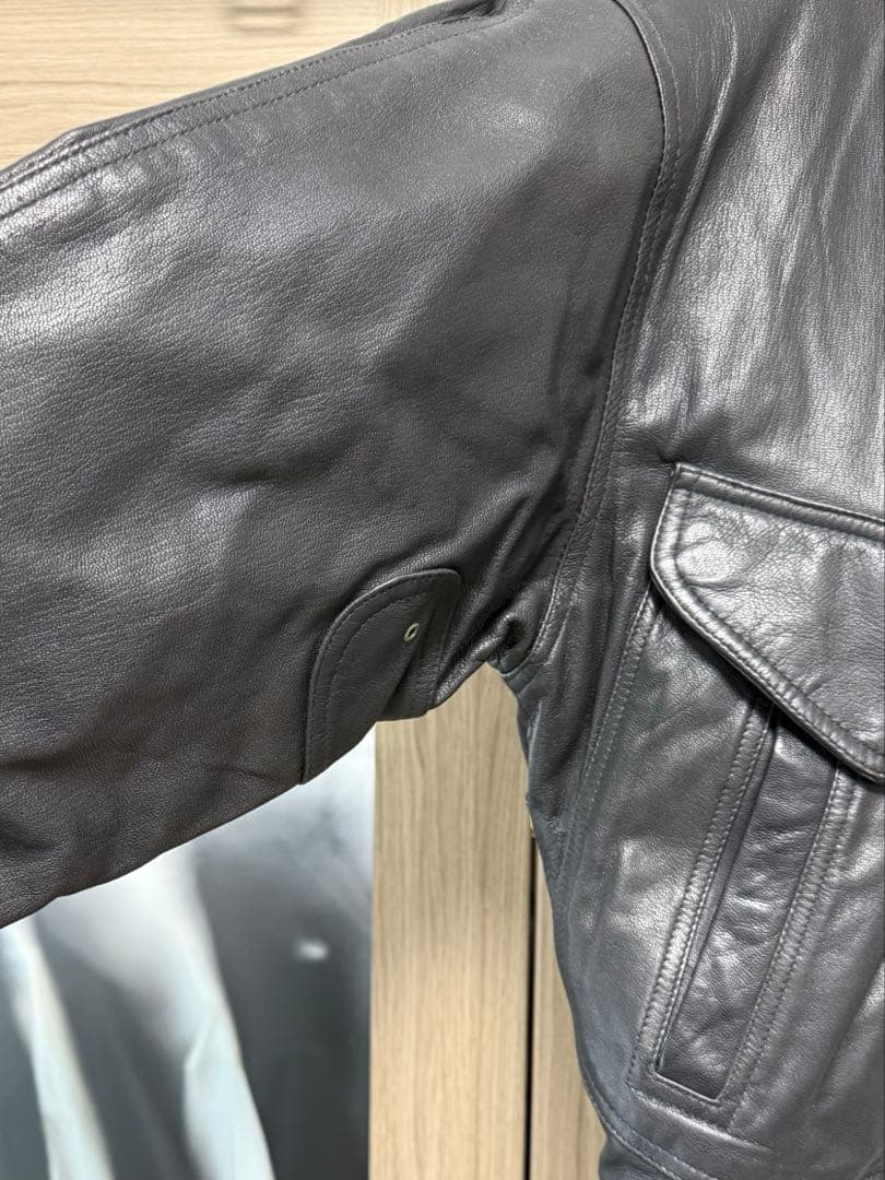 【OURsモーガン蔵人着用】　MIRAGE A-2 レザージャケット　M 短丈