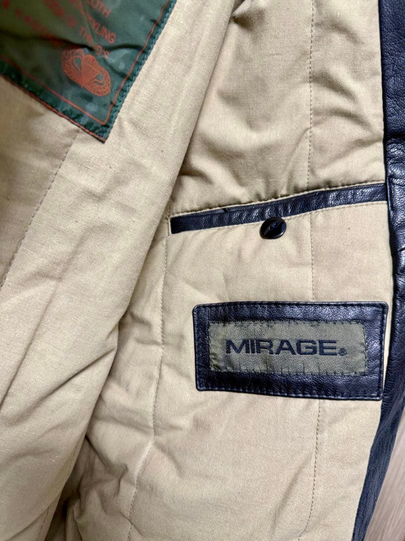 【OURsモーガン蔵人着用】　MIRAGE A-2 レザージャケット　M 短丈