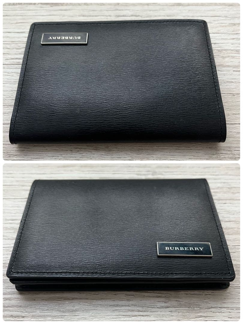 BURBERRY 黒 レザー 名刺入れ カードケース ID パスケース
