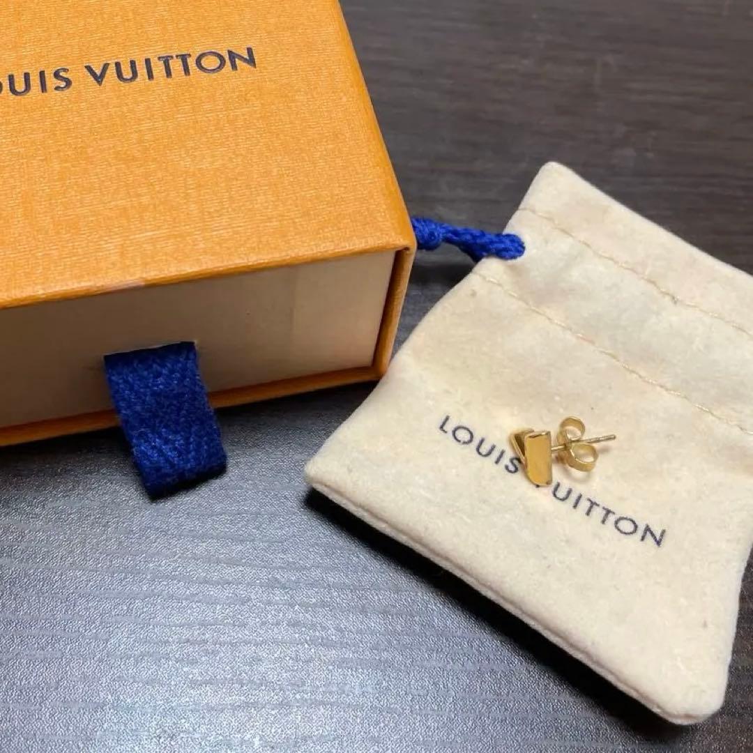 ルイ・ヴィトン　ピアスV (片耳用) ゴールド