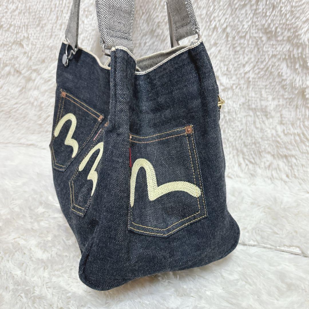 レア★ EVISU★デニム BOXトートバッグ ★TOWERTAN6 エヴィス