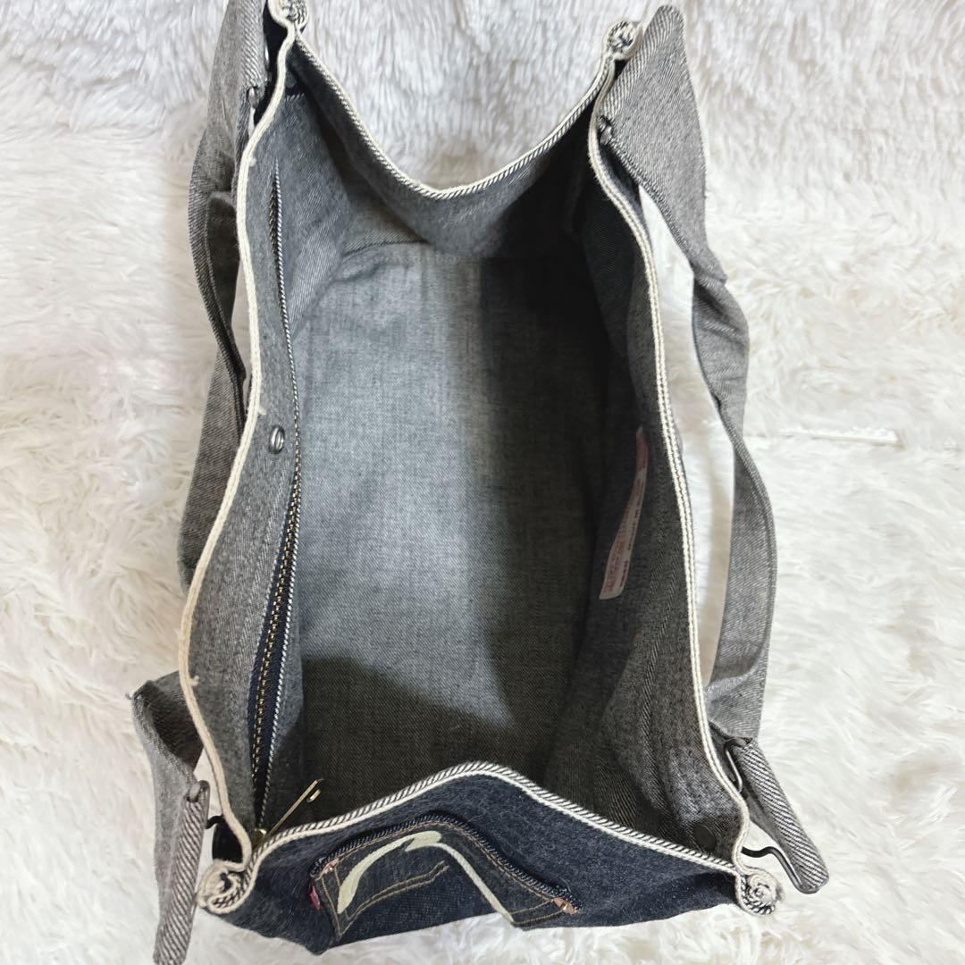 レア★ EVISU★デニム BOXトートバッグ ★TOWERTAN6 エヴィス