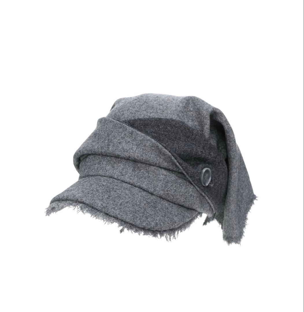 OJOS スカーフ ベール ウールキャップ グレー オホス