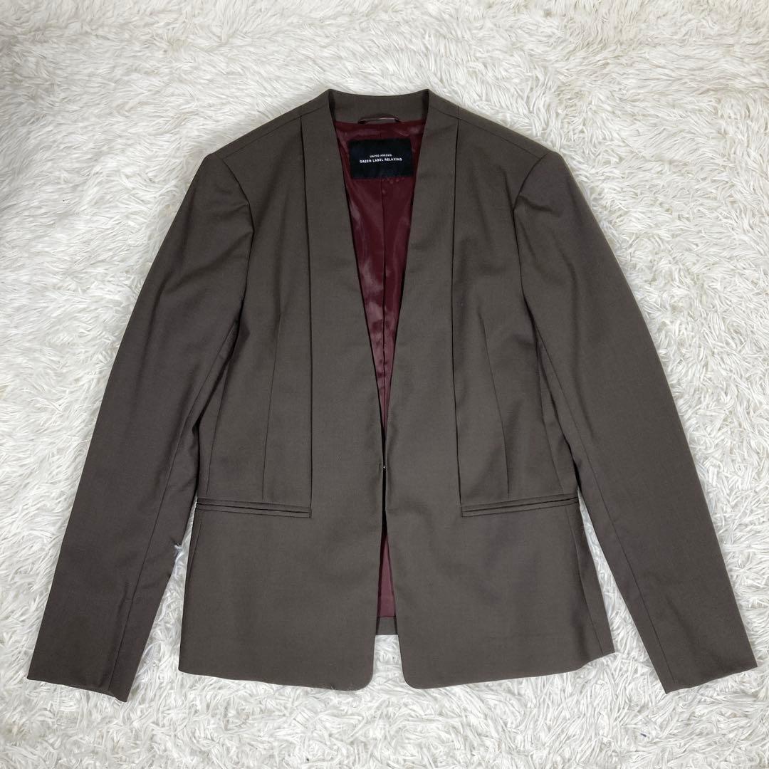 グリーンレーベルリラクシング【カチリラ】セットアップスーツ　ノーカラー