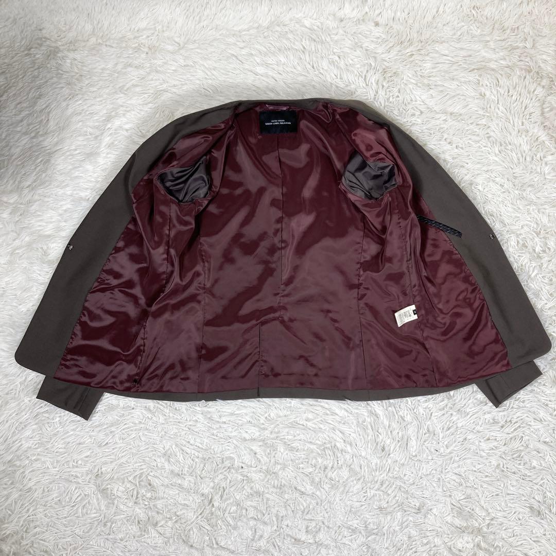 グリーンレーベルリラクシング【カチリラ】セットアップスーツ　ノーカラー