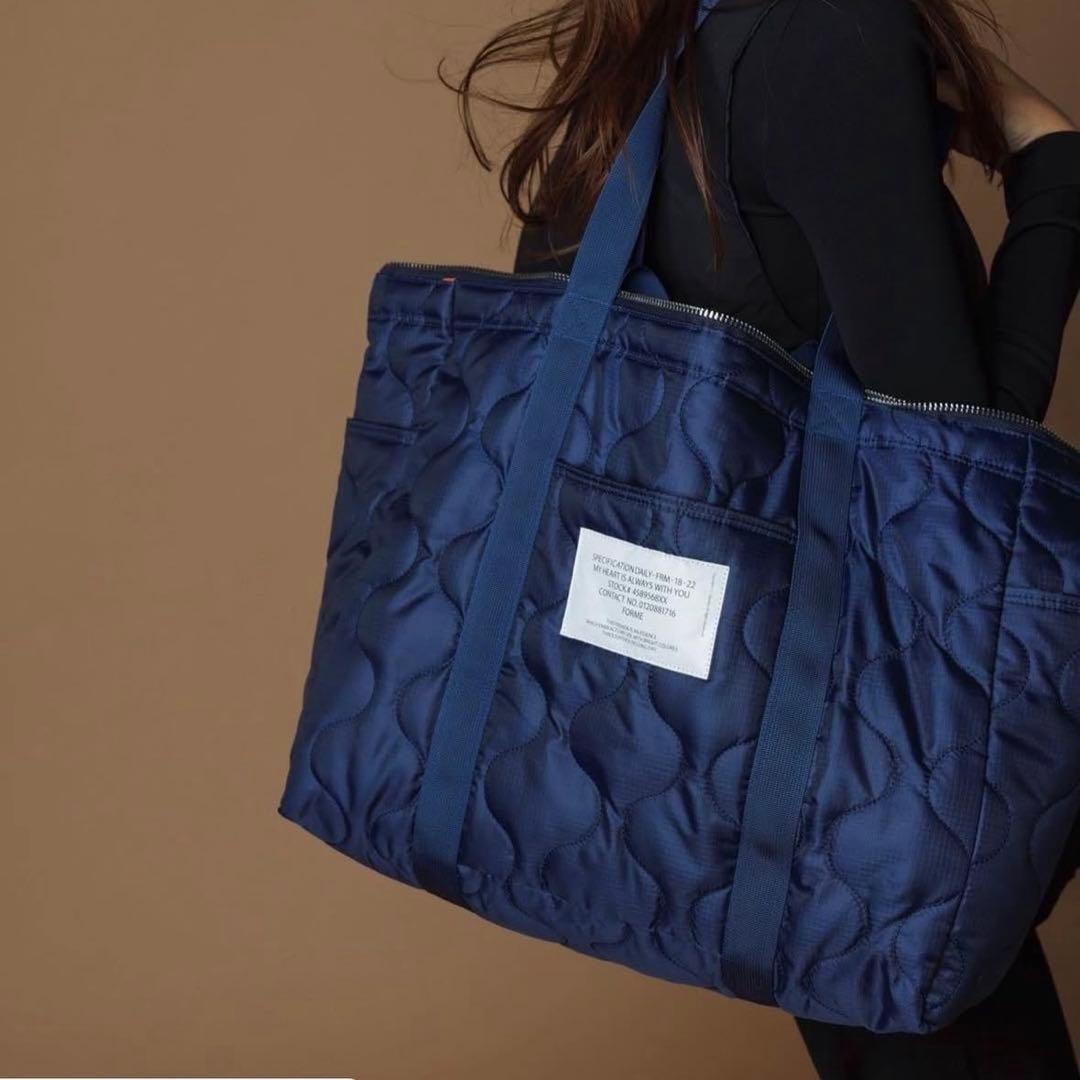 【希少】FORME キルティングトート カーキ 大