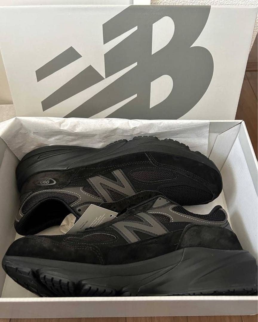 靴 New Balance 990V6 \"Triple Black\" 26.5