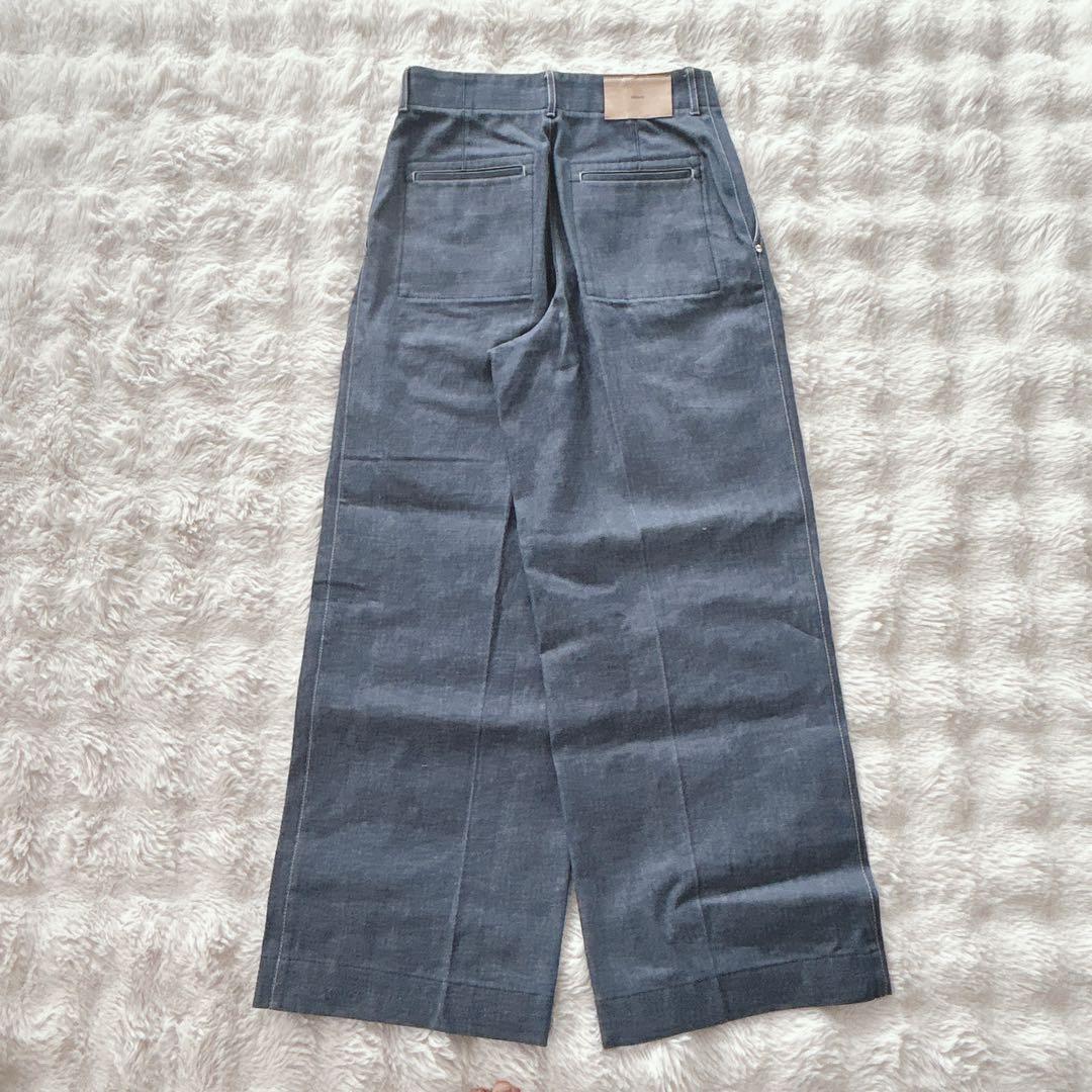 エブール★リアクティブデニム ワイドストレートパンツ　40サイズ
