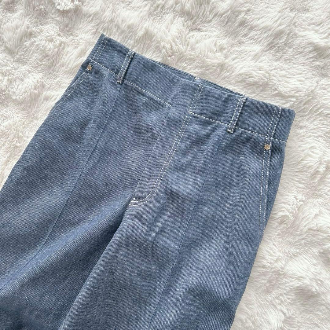 エブール★リアクティブデニム ワイドストレートパンツ　40サイズ