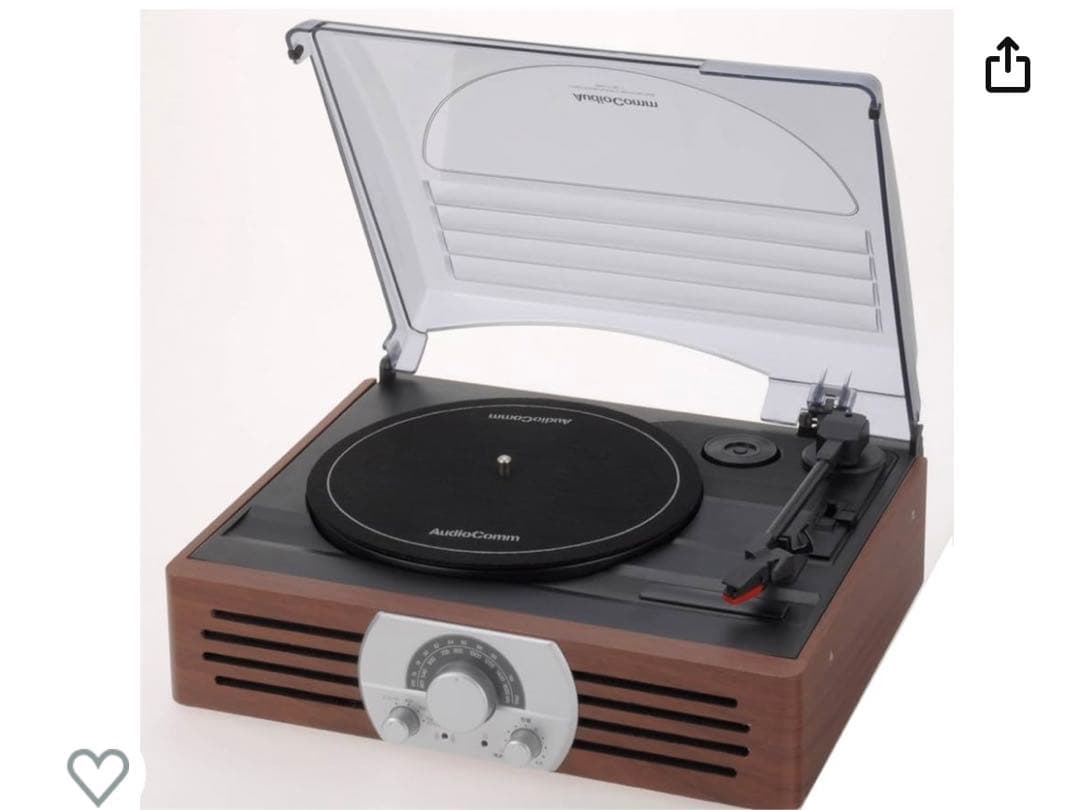 AM.FMラジオ付きレコードプレーヤー　OHM RRM-2775K-T 未使用品