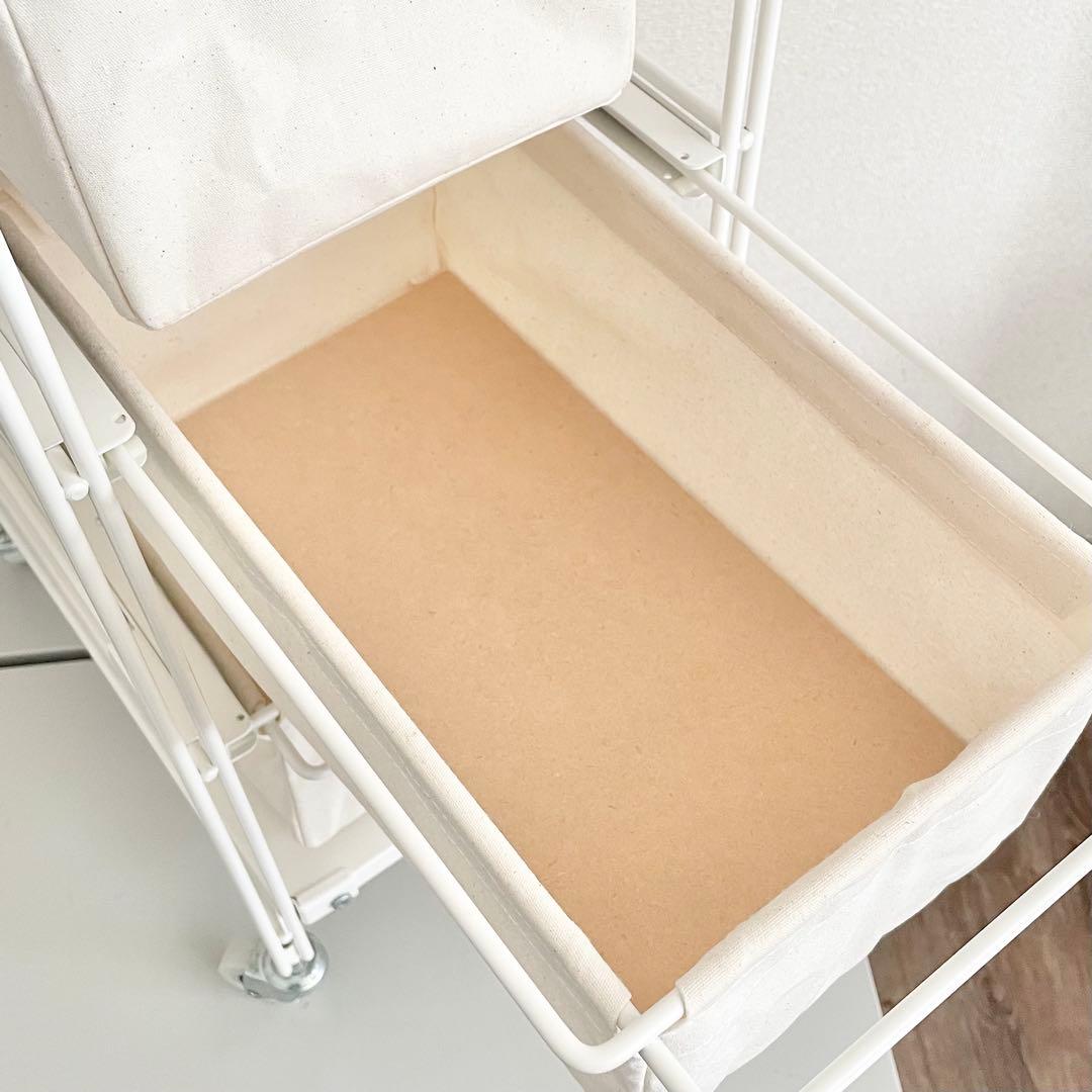 無印良品 スチールユニットシェルフ帆布バスケットセット・幅２８ｃｍ